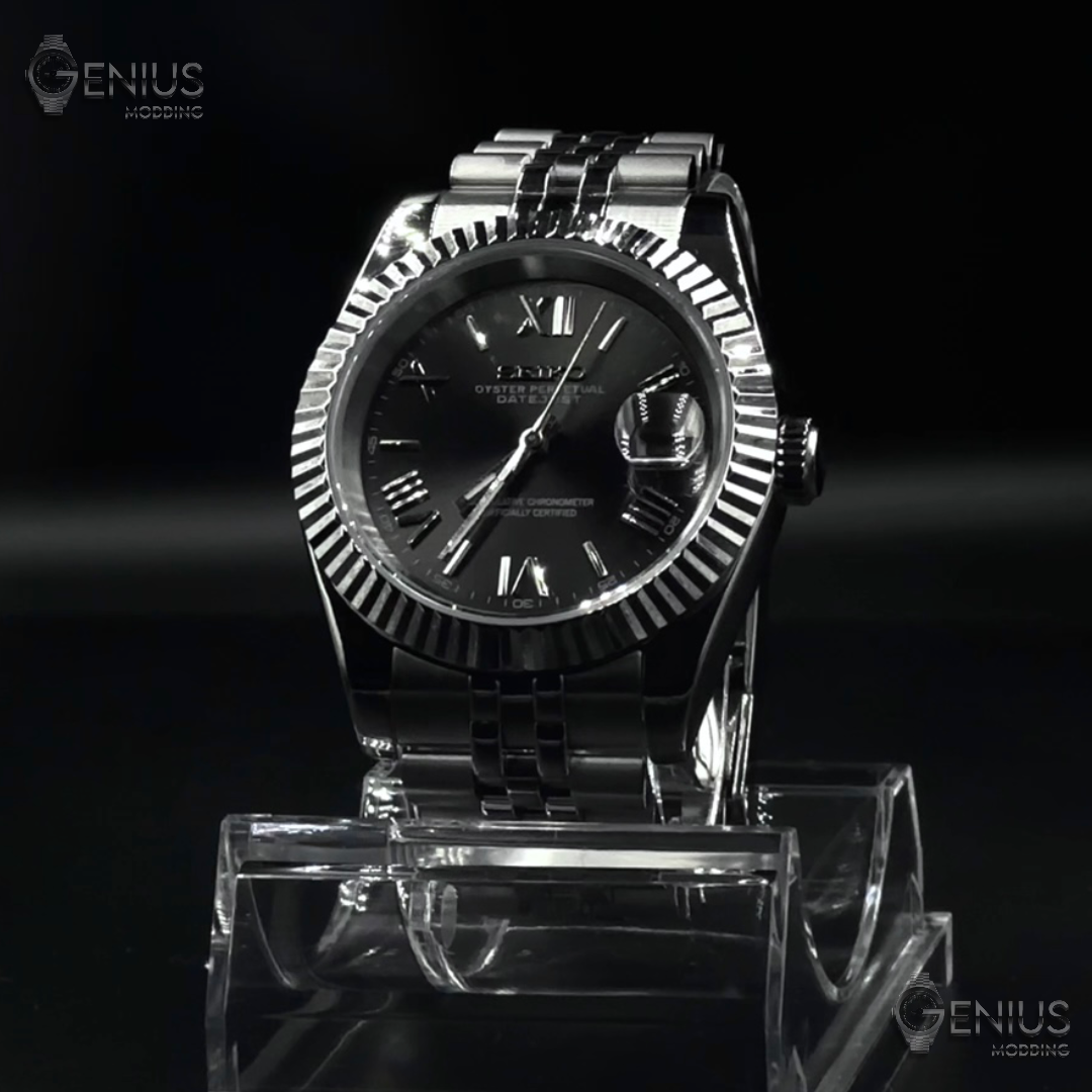 Seiko Mod DateJust Gris Foncé | GENIUS MODDING