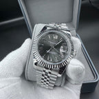 Seiko Mod DateJust Gris Foncé | GENIUS MODDING