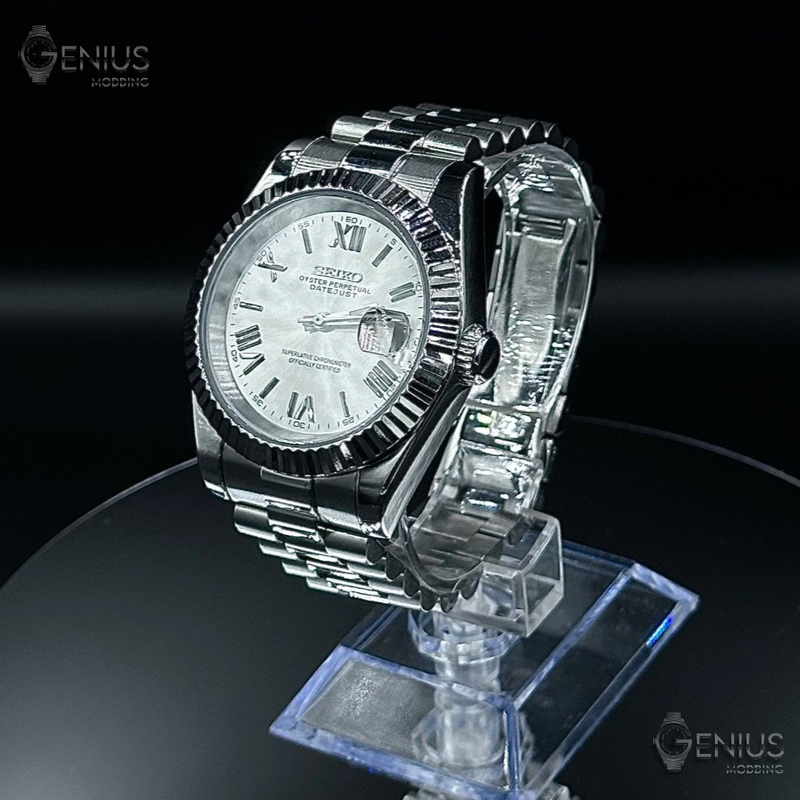 Montre Seiko Mod | Mod DateJust Silver Grey | GENIUS MODDING