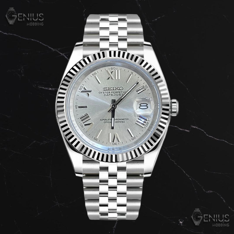 Montre Seiko Mod | Mod DateJust Silver Grey | GENIUS MODDING