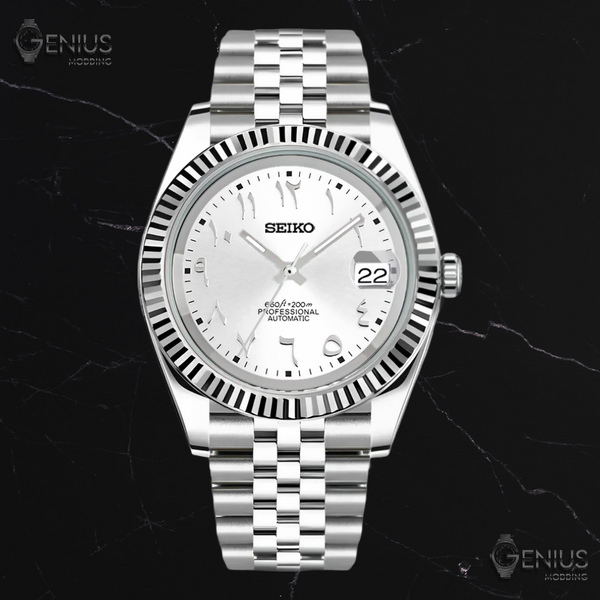 Seiko Mod Silver Grey | Mod DateJust Silver Grey | GENIUS MODDING