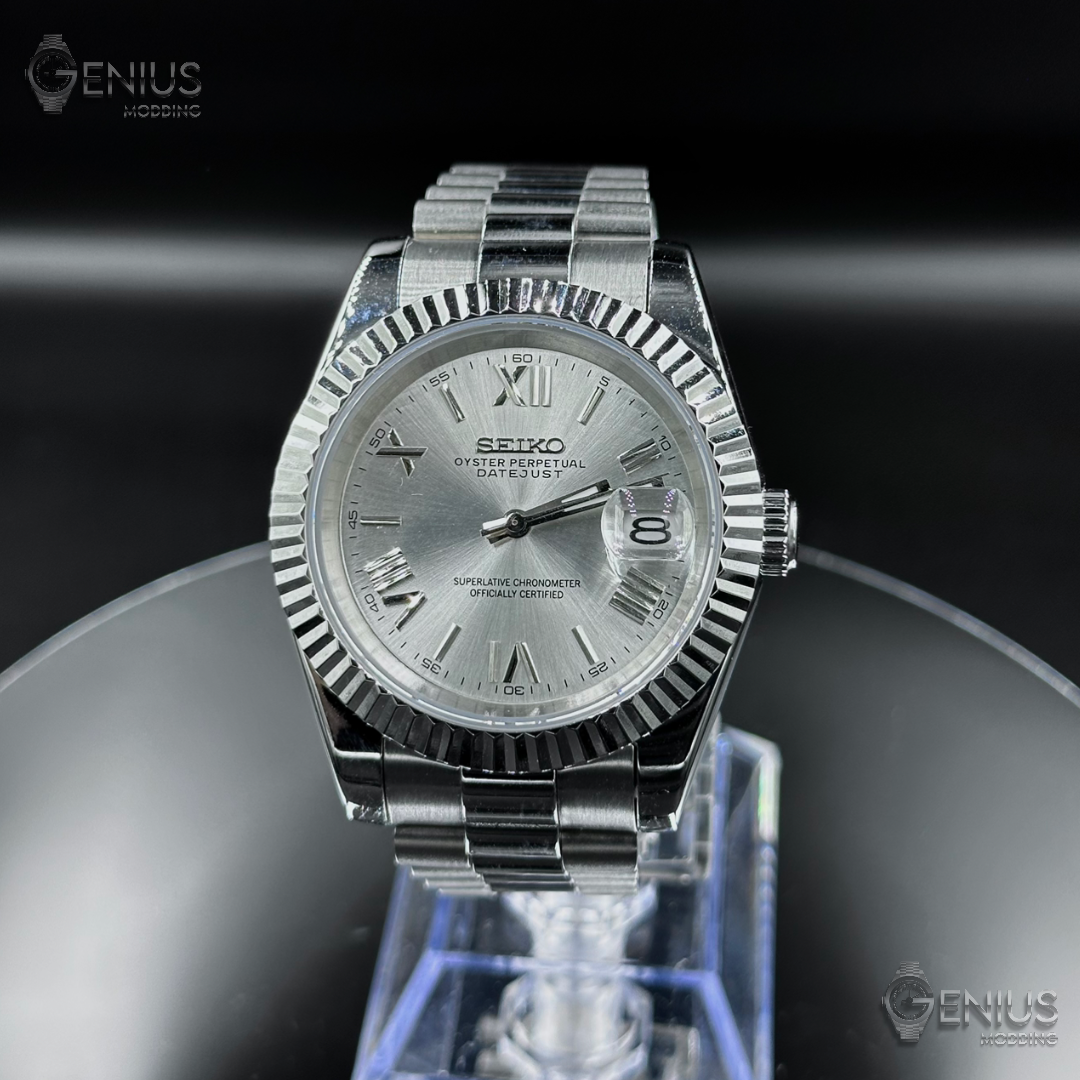 Montre Seiko Mod | Mod DateJust Silver Grey | GENIUS MODDING