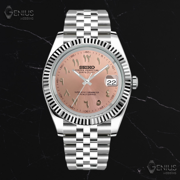 Seiko Mod Rose Peach | Seiko Mod DateJust | GENIUS MODDING