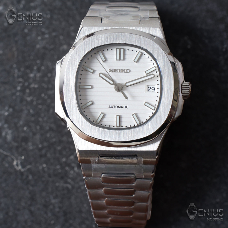 Seiko Mod Snow White | Montre Seiko Blanche Neige | GENIUS MODDING